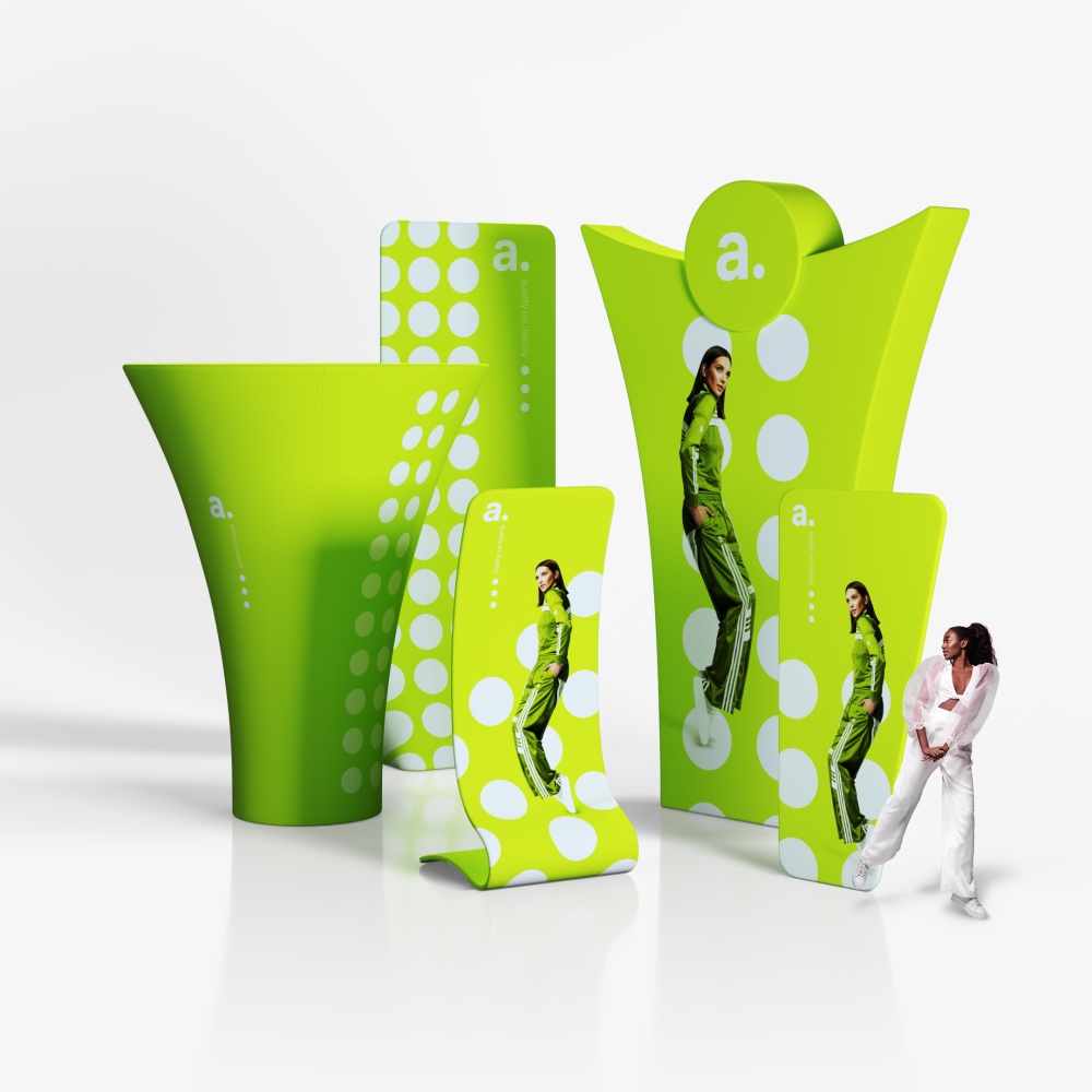 Advertising textile totems
